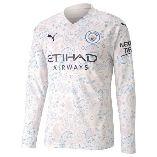 Thailande Maillot Football Manchester City Third ML 2020-21 Blanc